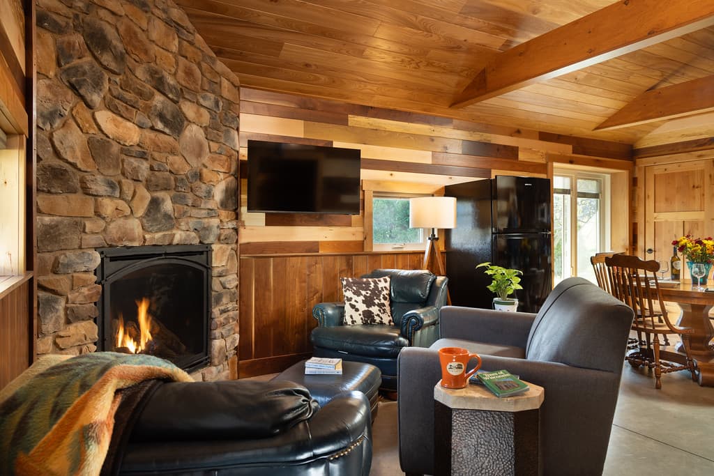 Living in a rustic room